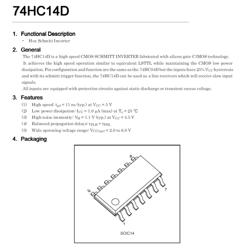 74HC14D
